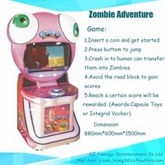 Kiddie pat Coin-opeater Game machine Zombie Adventure