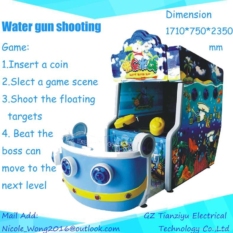 Kiddie rides Coin-opeater Water Shooting game machine Island Hero