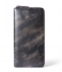 Hautton QB198 Slim Genuine Leather Fold Mens Wallet