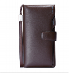 Hautton QB140  handmade leather wallet with hand strap