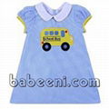 Adorable schoolbus A-line dress for baby girl 