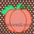 Lovely pumpkin and turkey applique A-line reversible dress 2