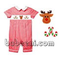 Lovely reindeer and candy long smocked