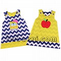 Pretty apple and schoolbus applique