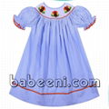 Adorable turkey hand smocked bishop dress - BB712 1