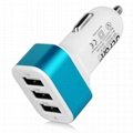 5V / 4.1A 3-Port USB Car Charger/Adapter For iPhone Samsung Tablet PC (12-24V)