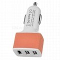 5V / 3A Universal 3-Port USB Car Charger Power Adapter for Cellphone / Tablet PC