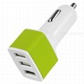 5V / 3A Universal 3-Port USB Car Charger Power Adapter for Cellphone / Tablet PC