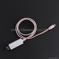 EL Visible Flowing Light Lightning 8Pin USB Data Cable For iPhone 5 6 (85cm)