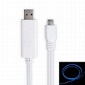 EL Visible Flowing Light Micro USB to USB Data Cable For Samsung (85cm)