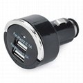 2A Car Cigarette Powered Dual USB Adapter Charger for iPhone iPad Tab 24V