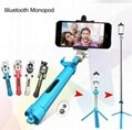 Phone Mini Monopod Bluetooth v3.0 Handle Selfie Self-Timer With Tripod 
