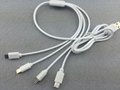 Multi 4in1 Type-c V8 micro usb mini usb lightning Charging Cable for GPS Phones