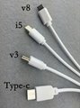 Multi 4in1 Type-c V8 micro usb mini usb lightning Charging Cable for GPS Phones