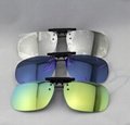 Stylish Resin Clip-on Polarized Frameless night-vision goggles Sunglasses