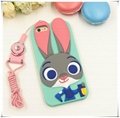 Zootopia Judy Rarrit Cartoon Silicone Soft Case for IPHONE 6S 6 Plus Samsung