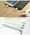 Multi 2in1 Zipper Braided Lightning / Micro USB Data Cable For Samsung / iPhone 