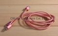 iPhone / Samsung 2-in-1 Nylon Braided Lightning + Micro USB Data Cable 