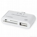 Universal 3-in-1 Micro USB OTG Adapter w/ SD / MMC / TF Card Slots & 2 USB 