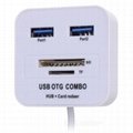 2-in-1 USB 2.0 + Micro USB OTG Combo HUB / TF/SD Card Reader 