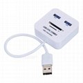 2-in-1 USB 2.0 + Micro USB OTG Combo HUB / TF/SD Card Reader 