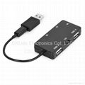 Micro USB To OTG 2-USB Charger Hub + TF Card Reader for Tablet