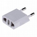 US / AU / Italy Plug Socket to 2-Round-Pin EU Plug AC Power Adapter