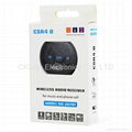 Wireless Car Bluetooth V3.0+EDR 3.5mm Hands-Free Audio Music ReceiverEK201 3.5mm