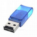 Rotary USB 2.0 to Micro USB OTG Adapter + TF Card Reader