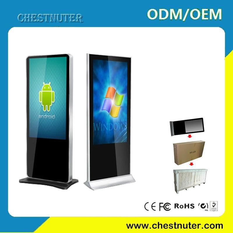 46 INCH android touch screen kiosk with Wifi/3G Advertising Player Digital Signa