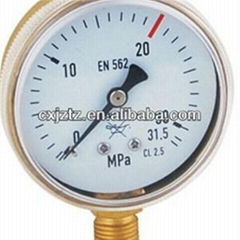 2.0" 50mm Oxygen Pressure Gauge In Snap On Plastic Window