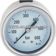 63mm 2.5" Centre Back Mounted All Stainless Pressure Gauge Bayonet Bezel