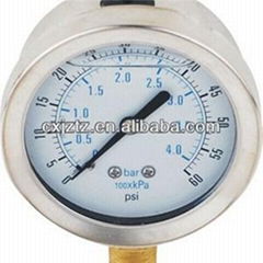 50mm 2.0" Bottom Silicone Oil Filled Pressure Gauge Bayonet Type