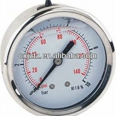 63mm 2.5" Back Glycerine Filled Pressure Gauge Crimped Type