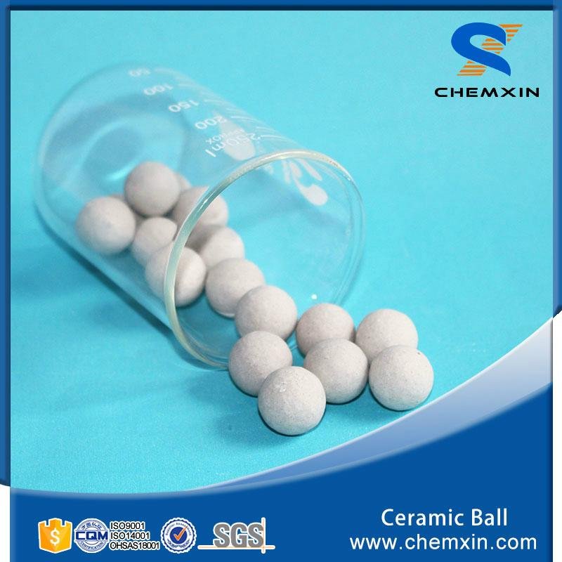 Support media 23% inert ceramic ball for petroleum chemical industries 4