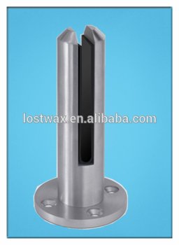 Stainless steel glass spigot with round base plate