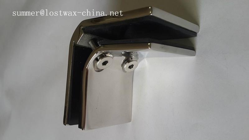 Stainless steel 90 degree square shaped glass clamps