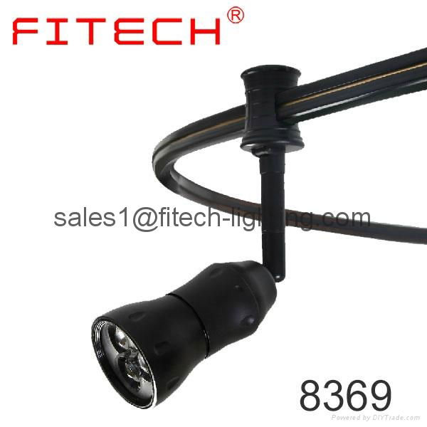 flexible led monorail track lighting adjustable beam focus for art gallery light