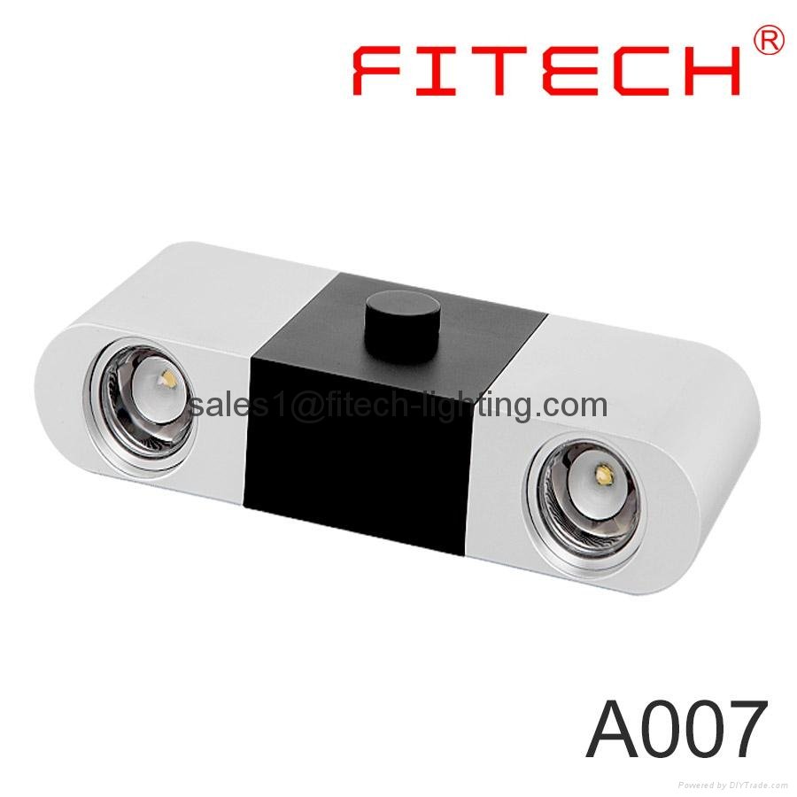 3W triple mini interior wall led light with focusable function up and down