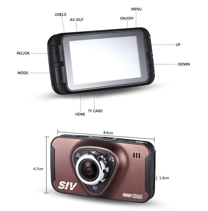 SIV-M7s Dash Cam ,Novatek 96650  AR0330 Lens 170 Degree View  Full HD 1920*1080  2