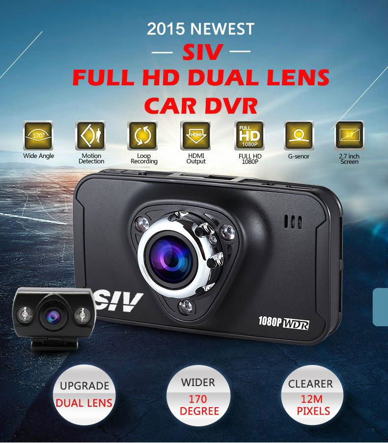 SIV-M7s Dash Cam ,Novatek 96650  AR0330 Lens 170 Degree View  Full HD 1920*1080 