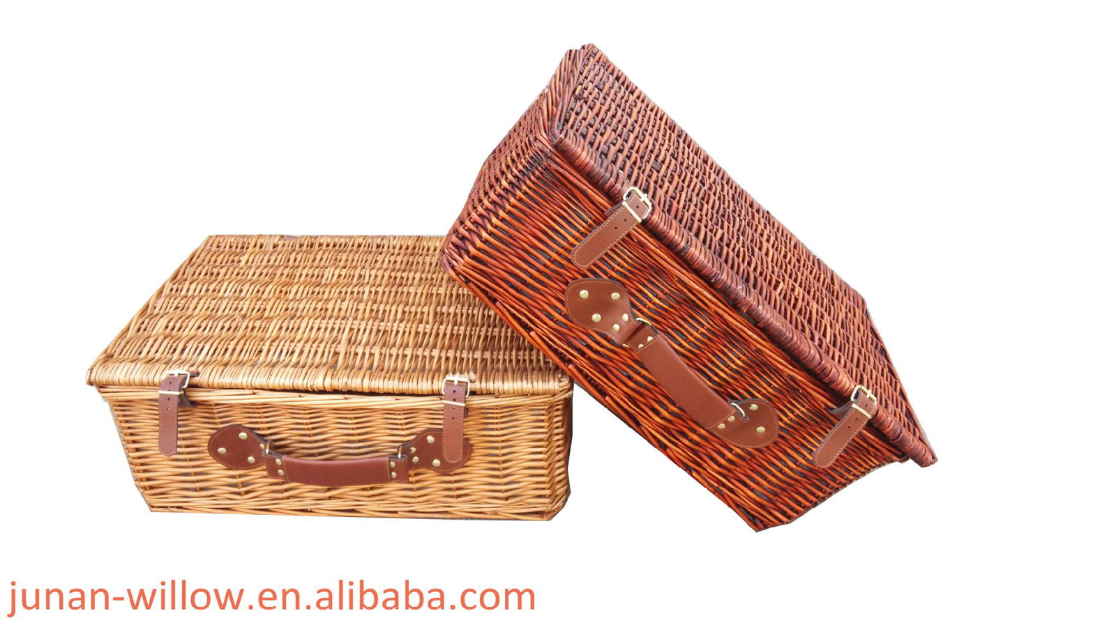 new style handmade portable wicker picnic basket empty 2