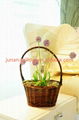 wicker new style flower basket with handle 2