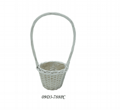 Christmas gifts wicker flower basket with handle