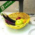 Wholesale Red Wicker Dry Fruits Basket Serving Food Tray 2