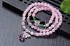 2016 NEFFLY Pink Madagascar Powder Crystal 6mm Beaded Strand