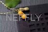 New Arrival NEFFLY Lucky Yellow Beeswax Peanut Pendant Necklace 8mm S925 K Gold 