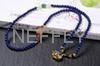 NEFFLY Natural Blue lapis lazul925 Sterling Silver 5mm European Style Beaded 1