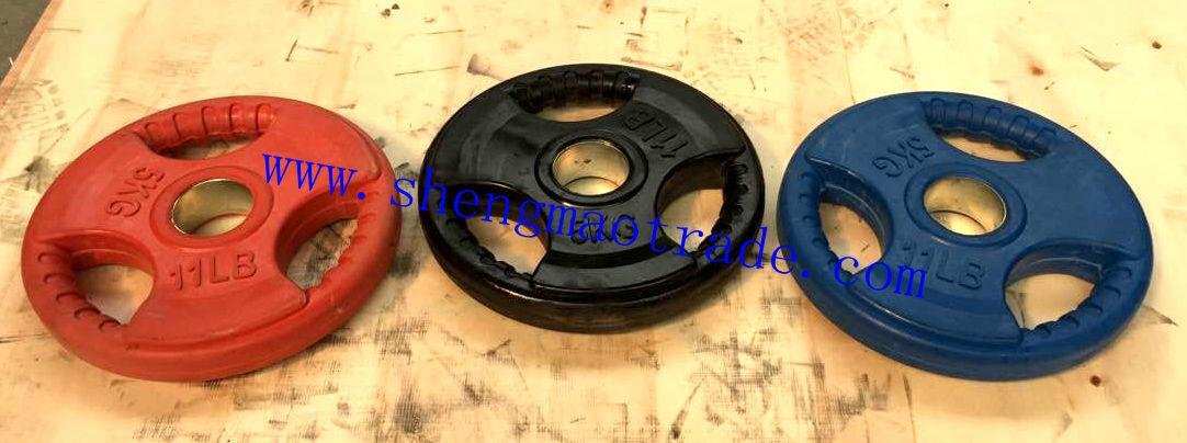 Colourful Tri-grip rubber coated plate  2