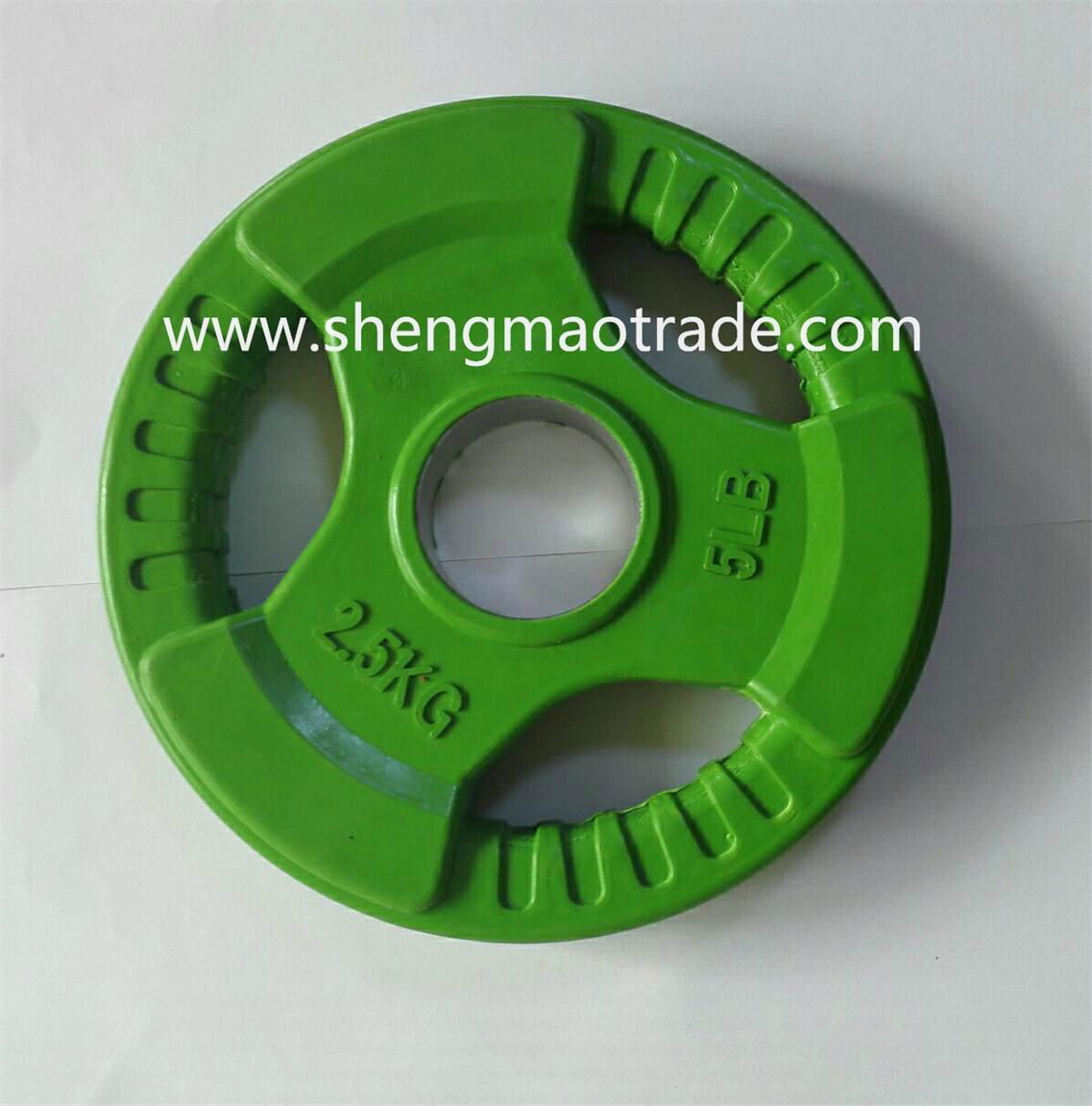 Colourful Tri-grip rubber coated plate  4